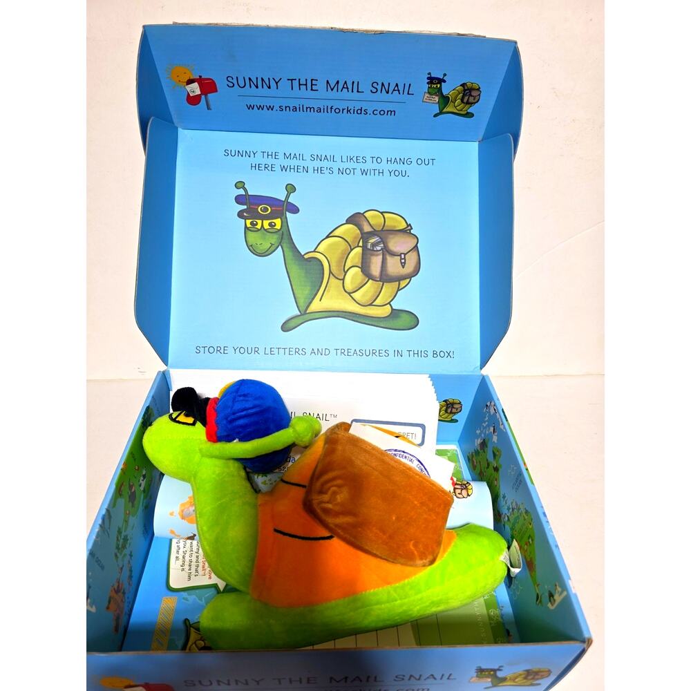 Rare Sunny The Snail 10" Plush Stuffed Toy Complete KIT